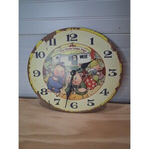 Timeworks Storytime Collection 3 little pigs Wall Clock 13"
